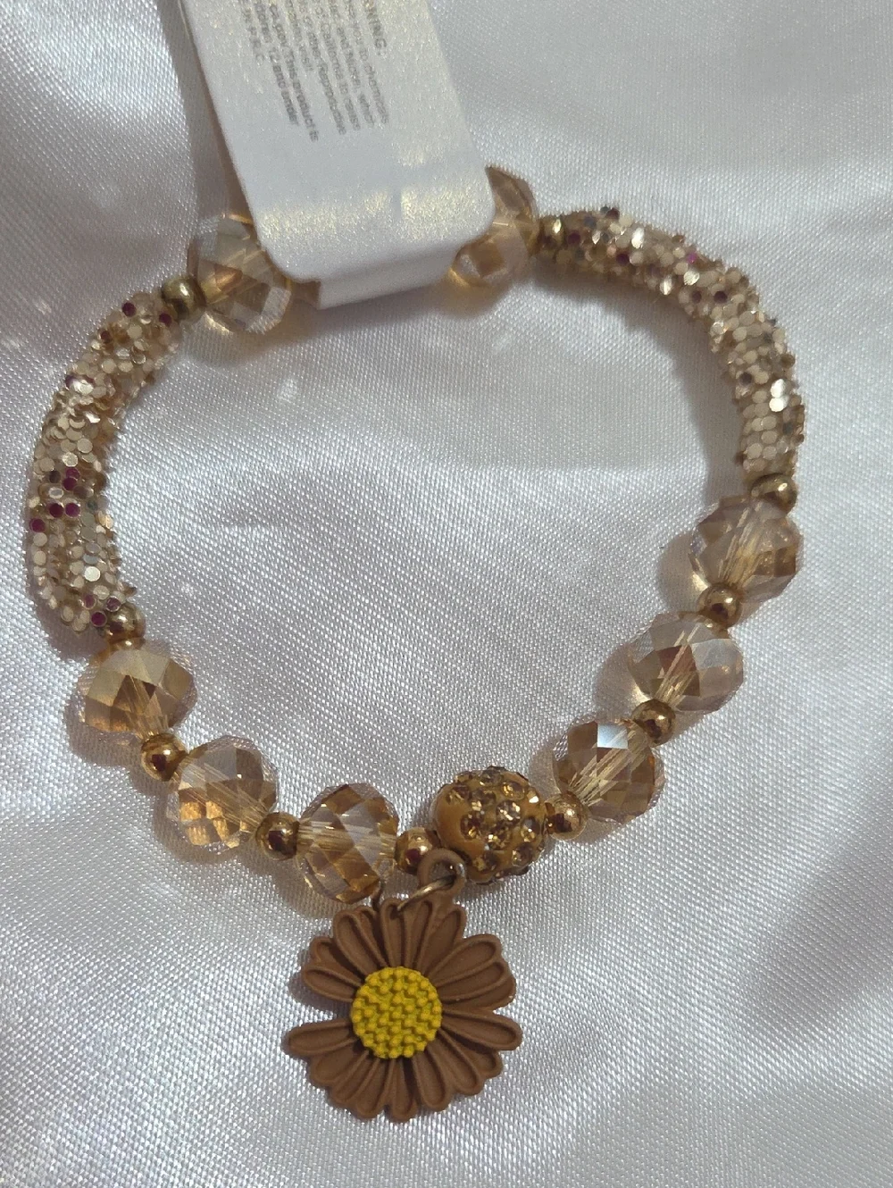 Daisy Charm Beaded Flowers Bracelet